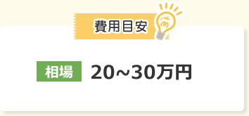 費用目安　相場20〜30万円