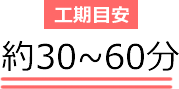 工期目安約30〜60分